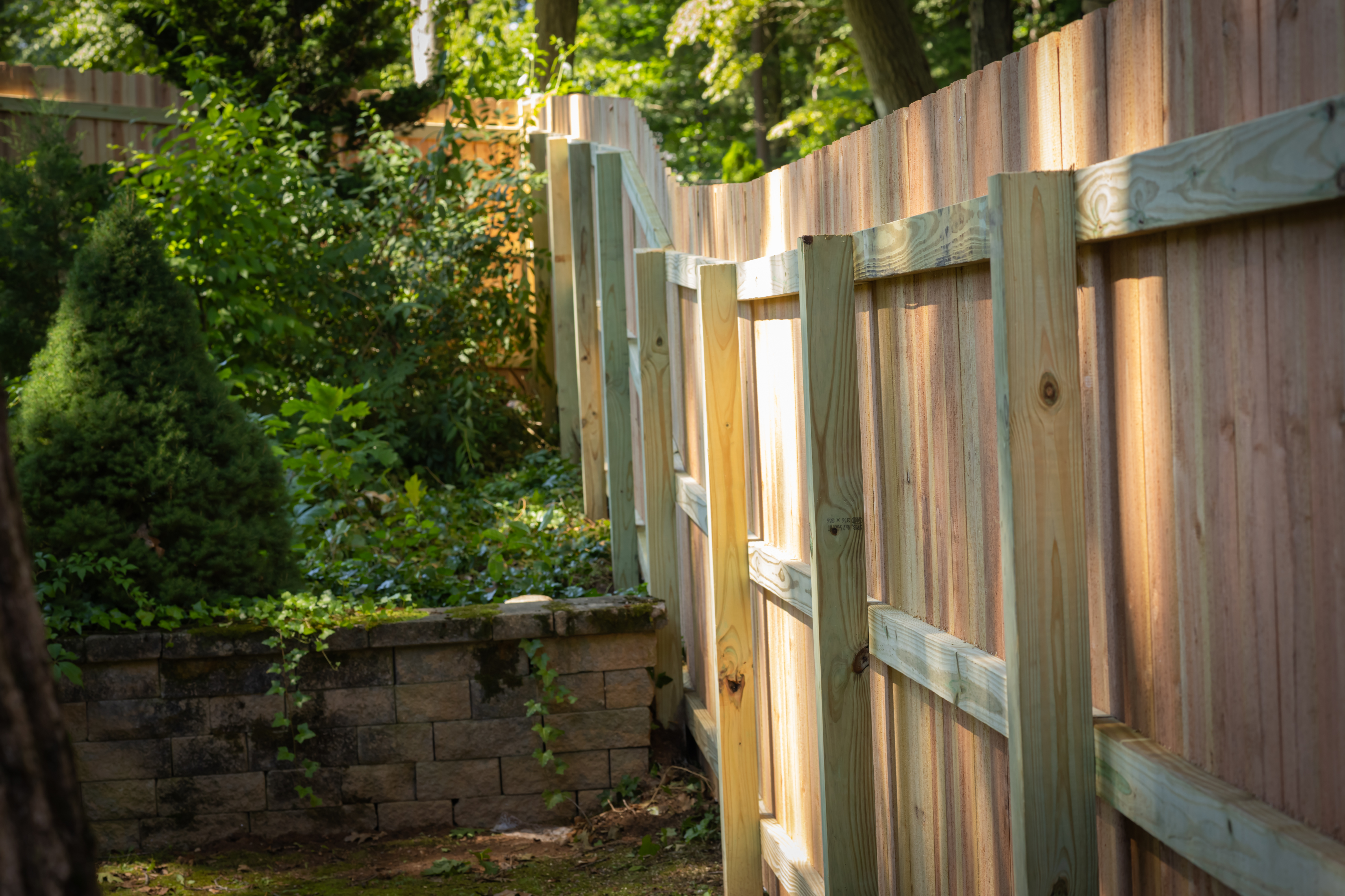 Decorative wood fence