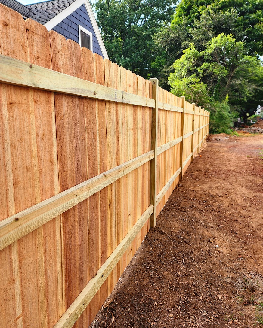Beautiful new wood fence